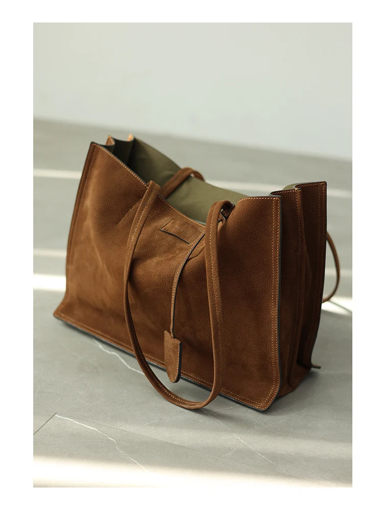 Suede Large Shoulder Tote