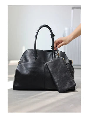 Soft Leather Commuter Tote