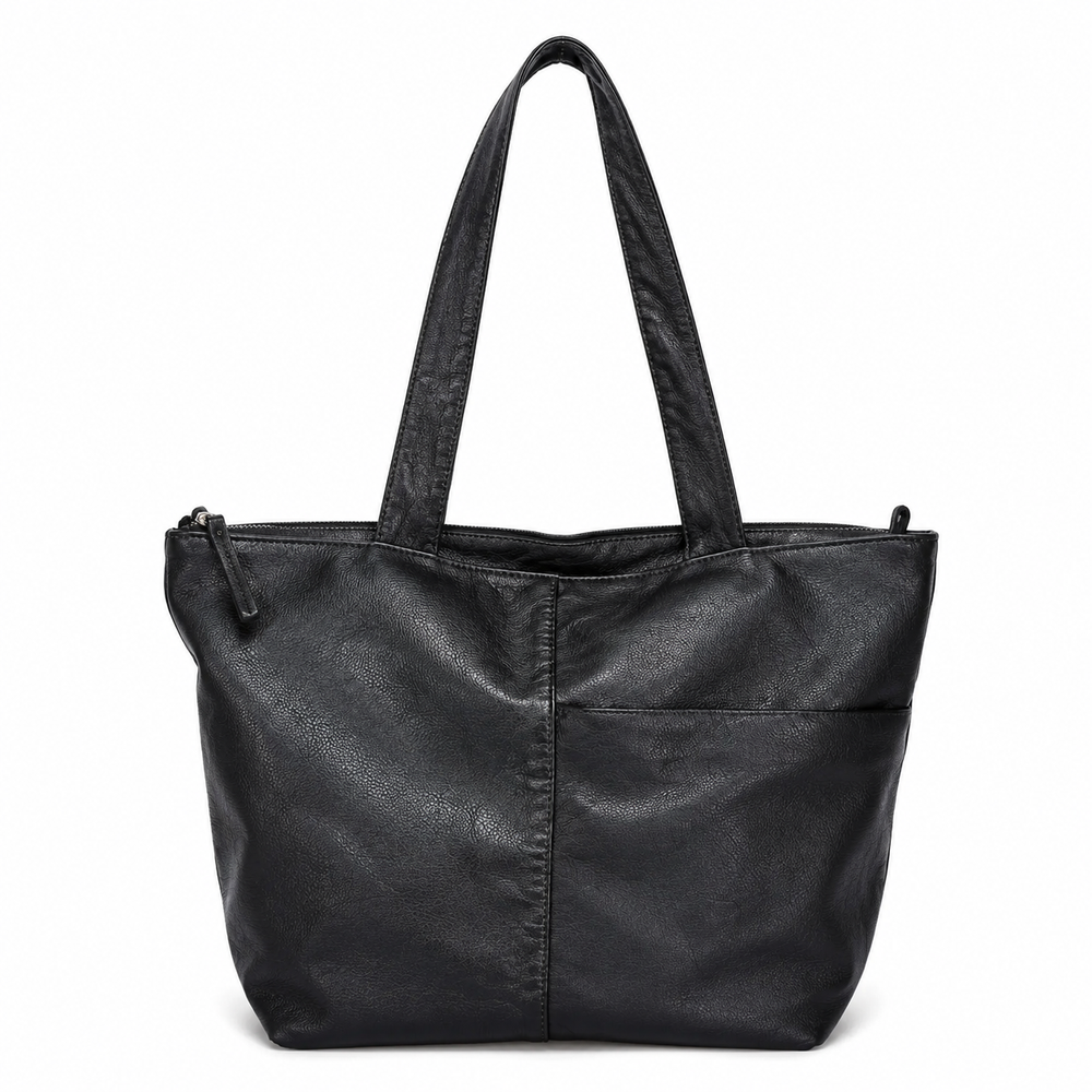 Large Leather Shoulder Tote