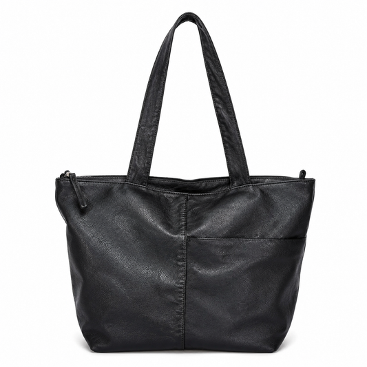 Large Leather Shoulder Tote