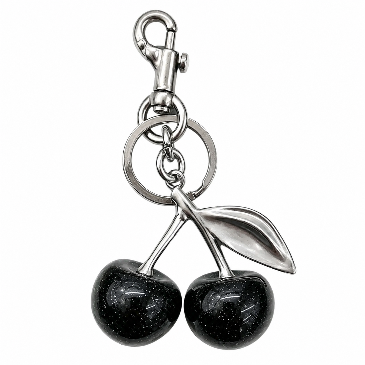 Glitter Cherry Keychain Bag Charm