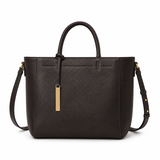 Pebbled Leather Crossbody Tote