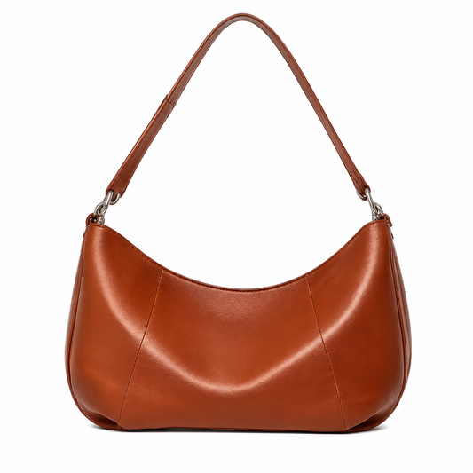 Leather Crescent Shoulder Bag