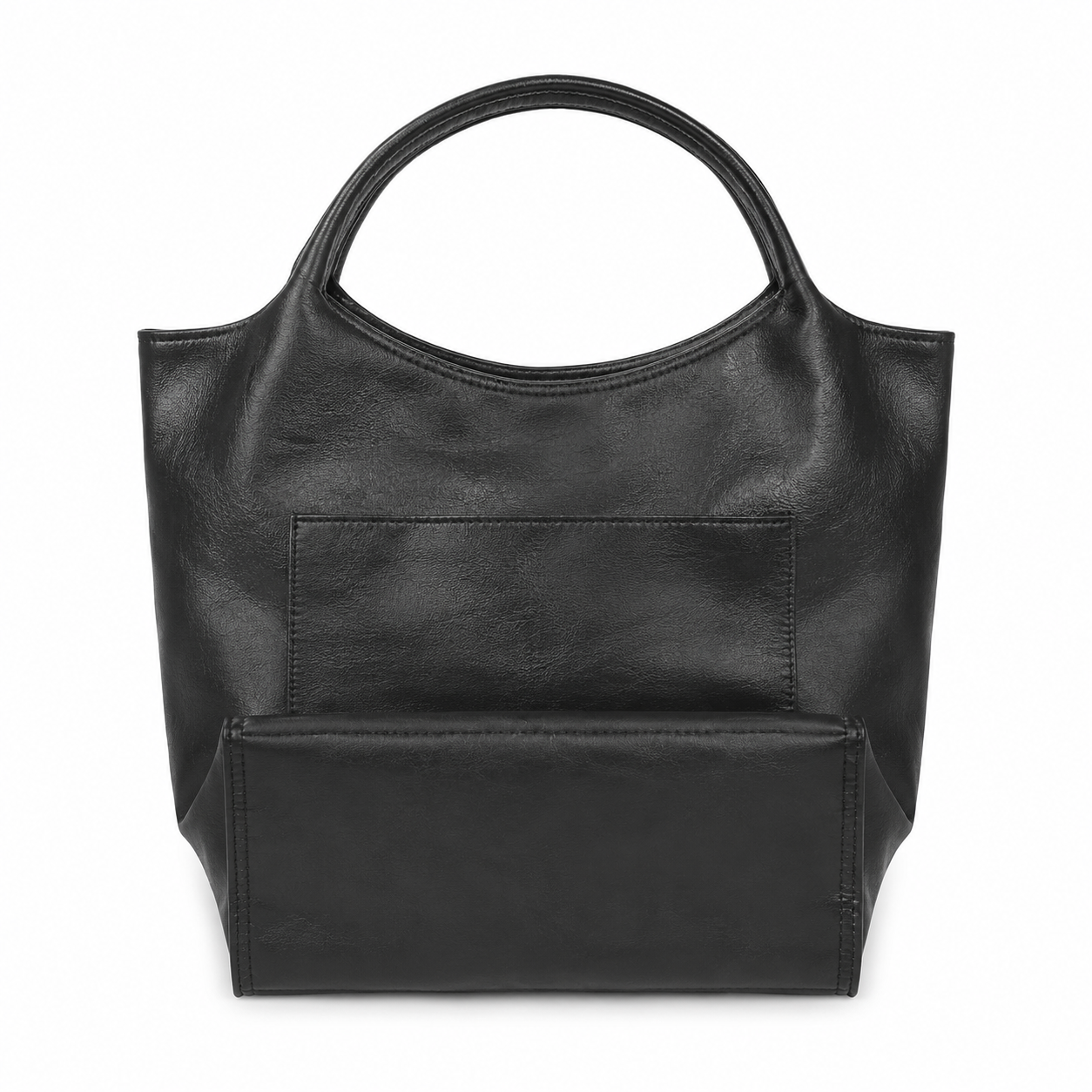 Leather Front Pocket Tote