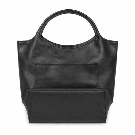 Leather Front Pocket Tote