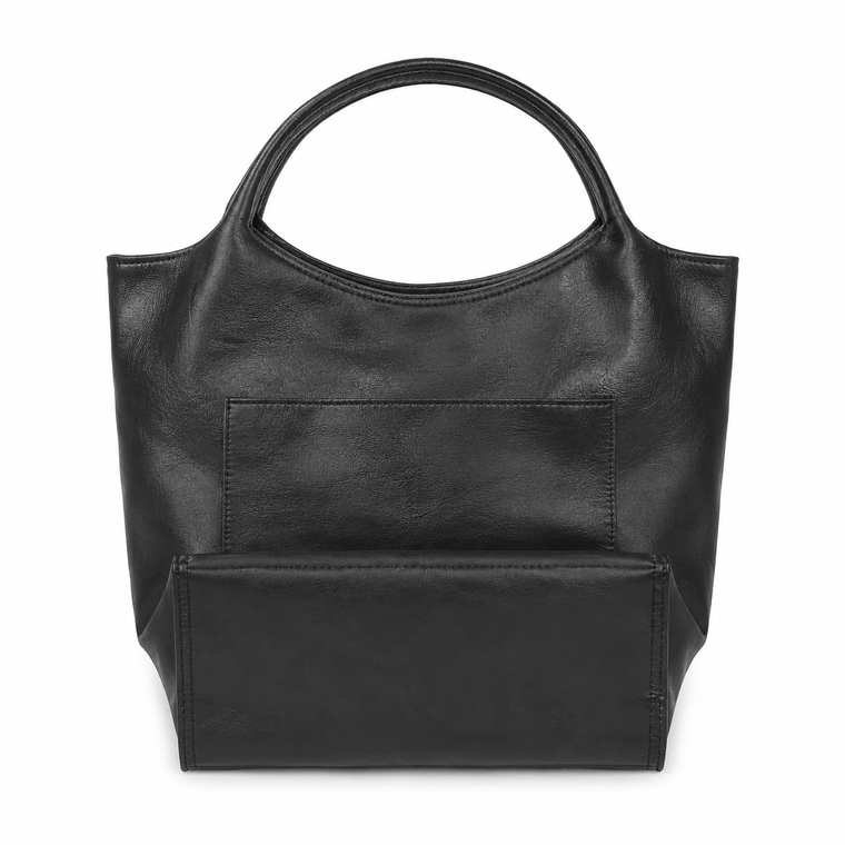 Leather Front Pocket Tote