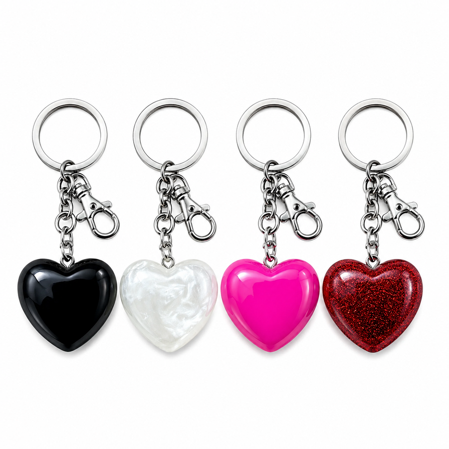 Heart Pendant Keychain Bag Charm