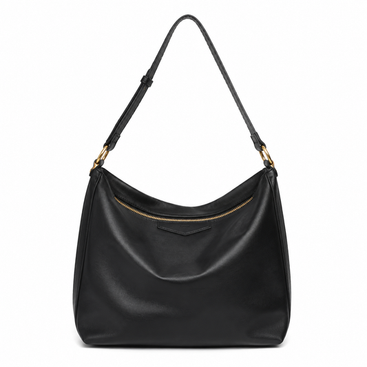 Leather Zip Shoulder Bag