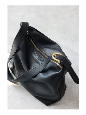 Leather Zip Shoulder Bag