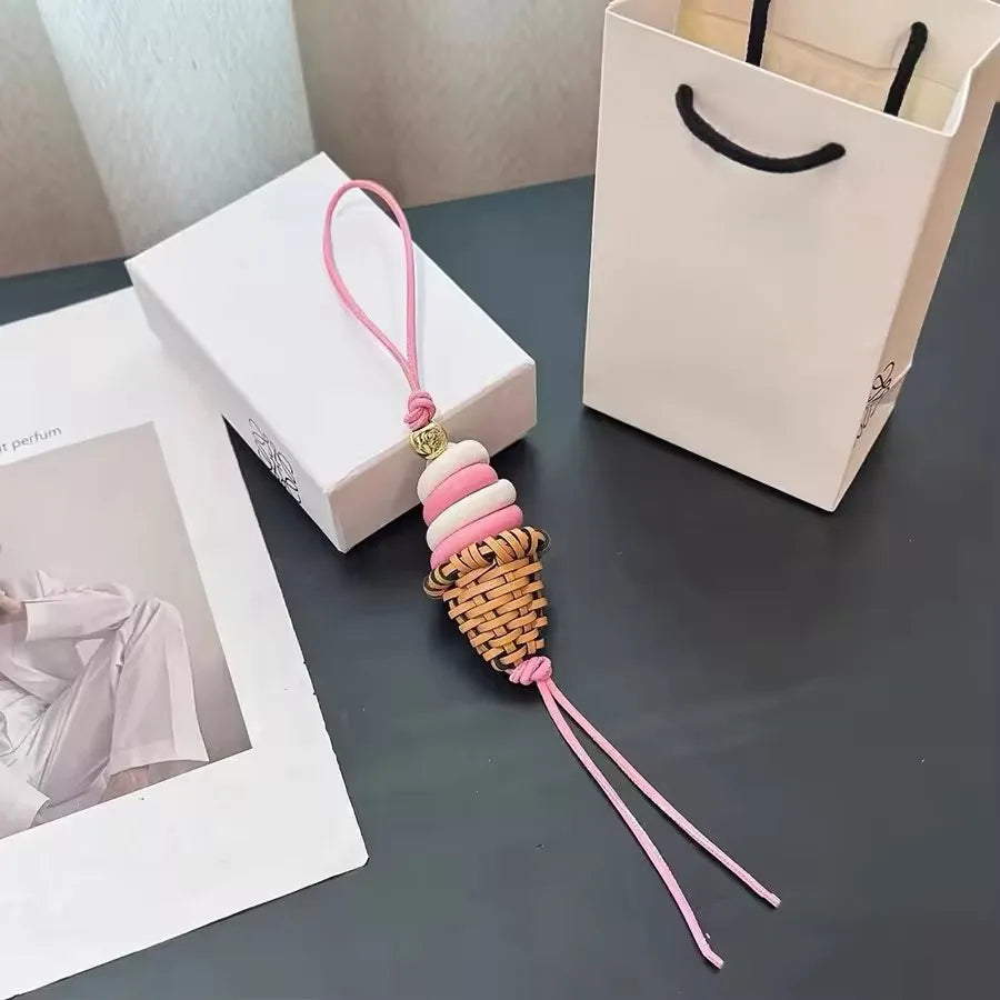 Fruit Leather Bag Charm Pendant