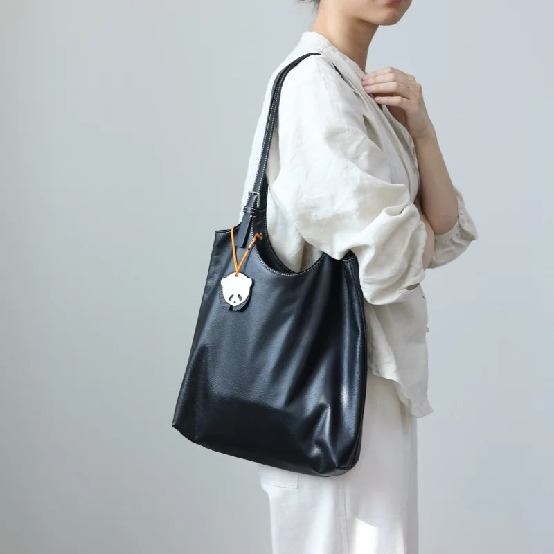 Leather Hobo Shoulder Tote