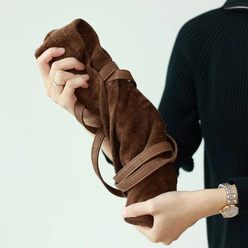 Suede Simple Shoulder Tote