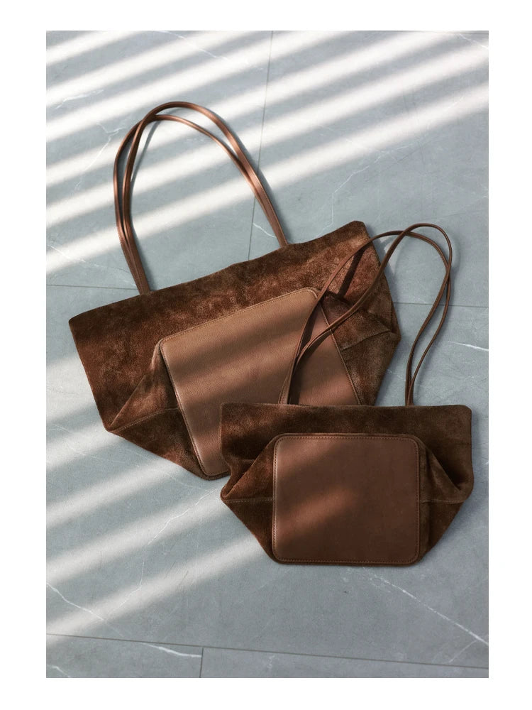 Suede Soft Tote Bag