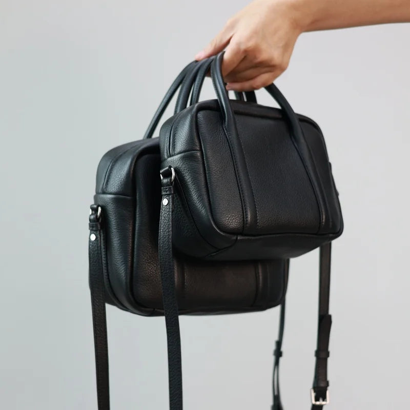 Pebbled Leather Camera Crossbody Bag