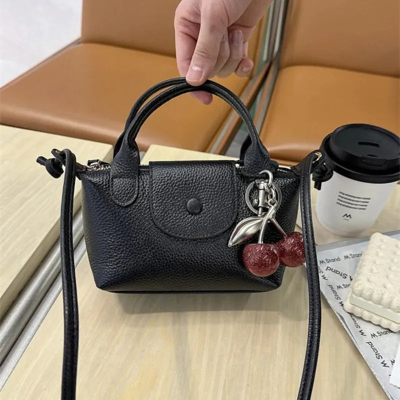 Glitter Cherry Keychain Bag Charm