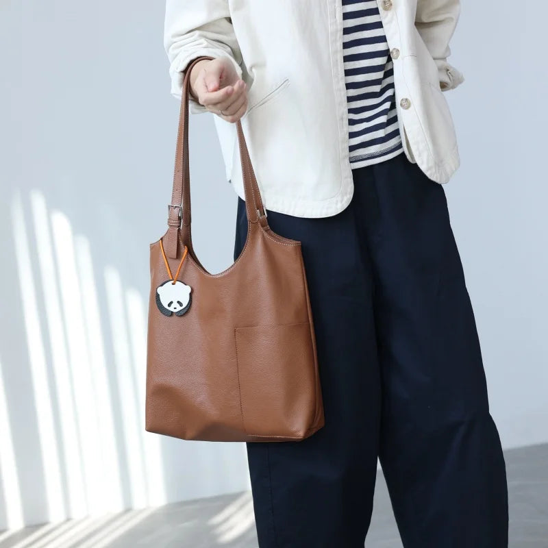 Leather Hobo Shoulder Tote