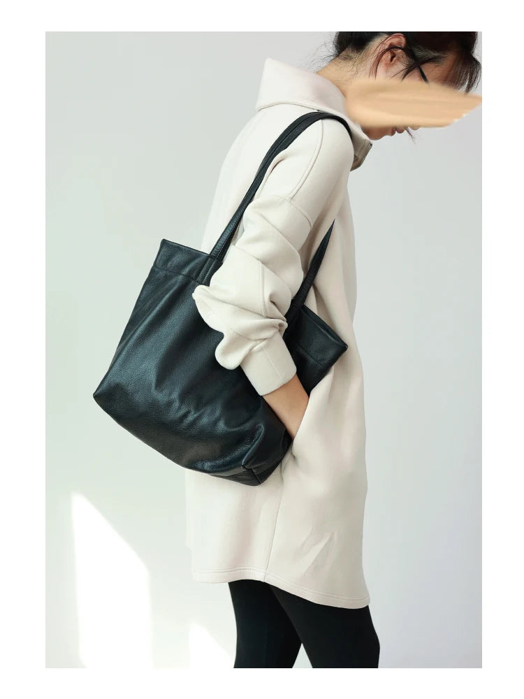 Suede Simple Shoulder Tote