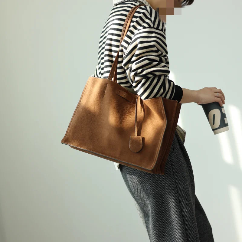 Suede Large Shoulder Tote