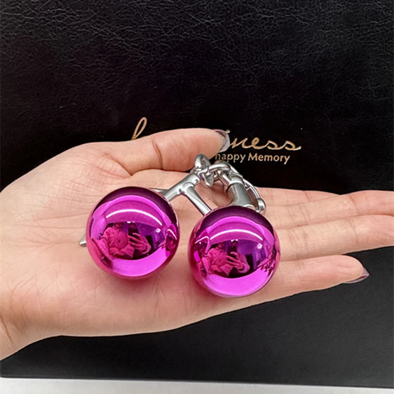 Mirror Cherry Keychain Bag Charm