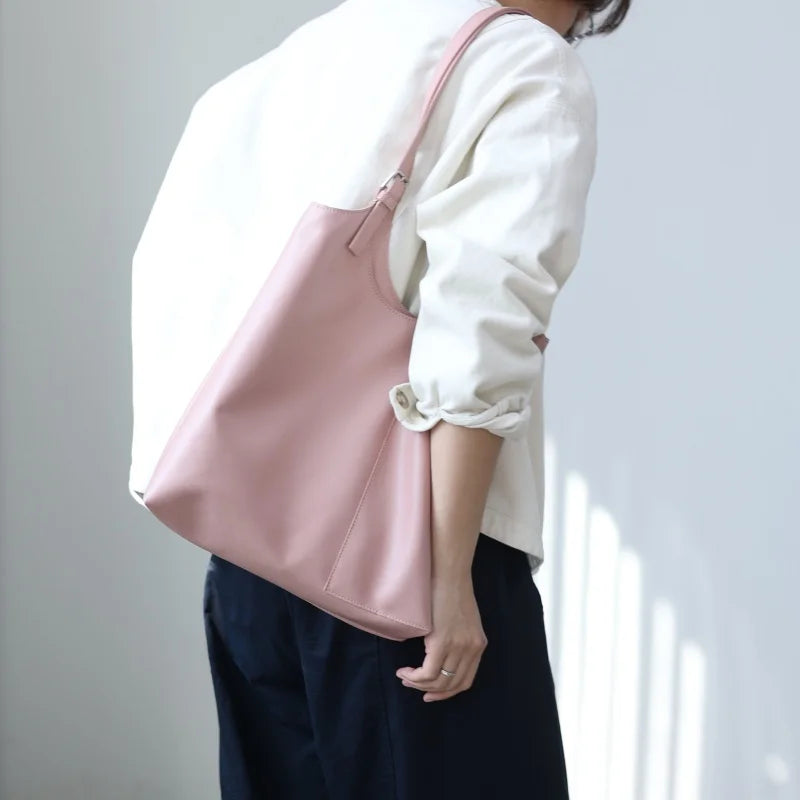 Leather Hobo Shoulder Tote