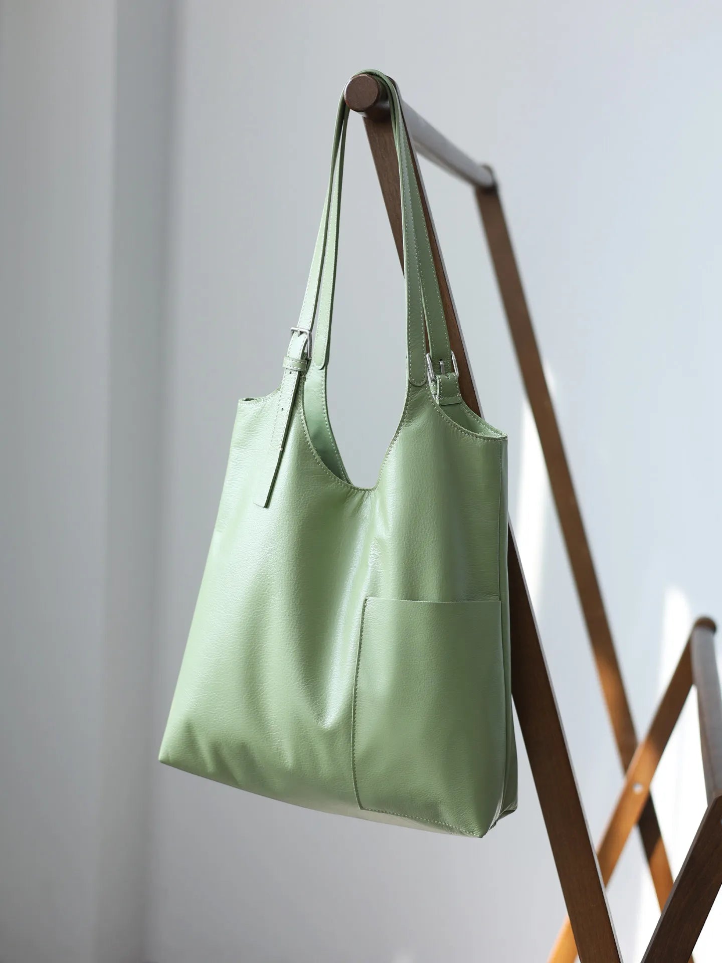 Leather Hobo Shoulder Tote