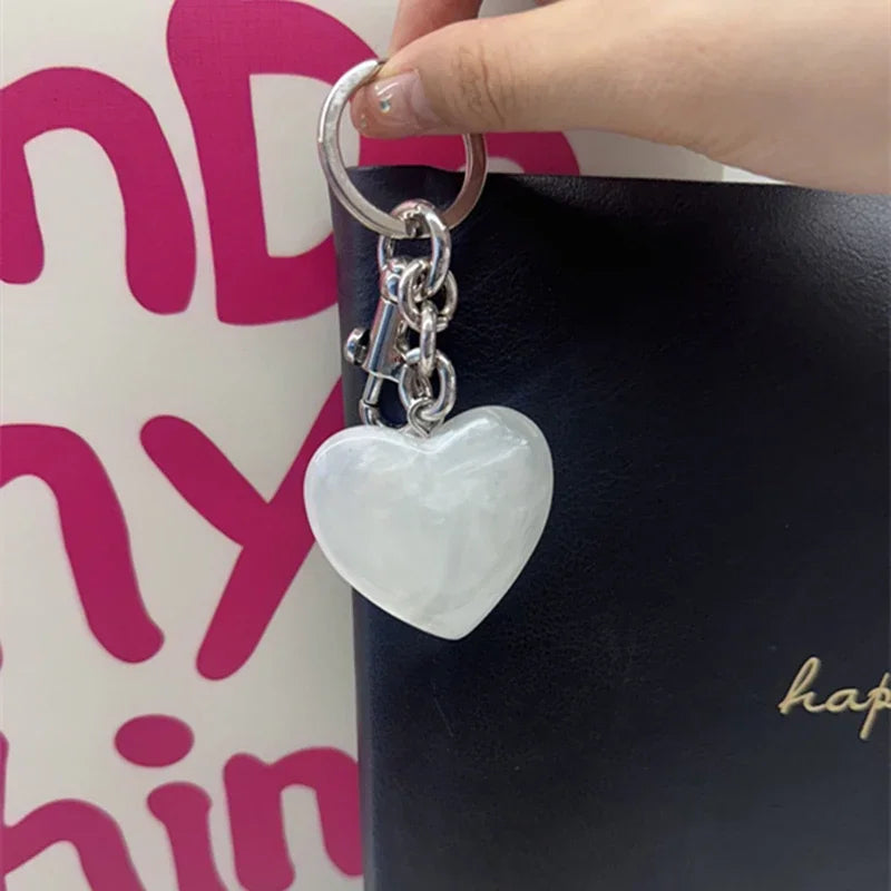 Heart Pendant Keychain Bag Charm