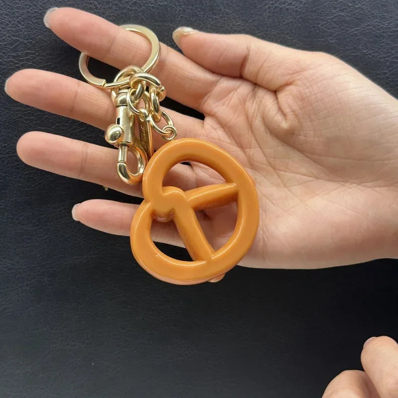 Pretzel Pendant Keychain Bag Charm