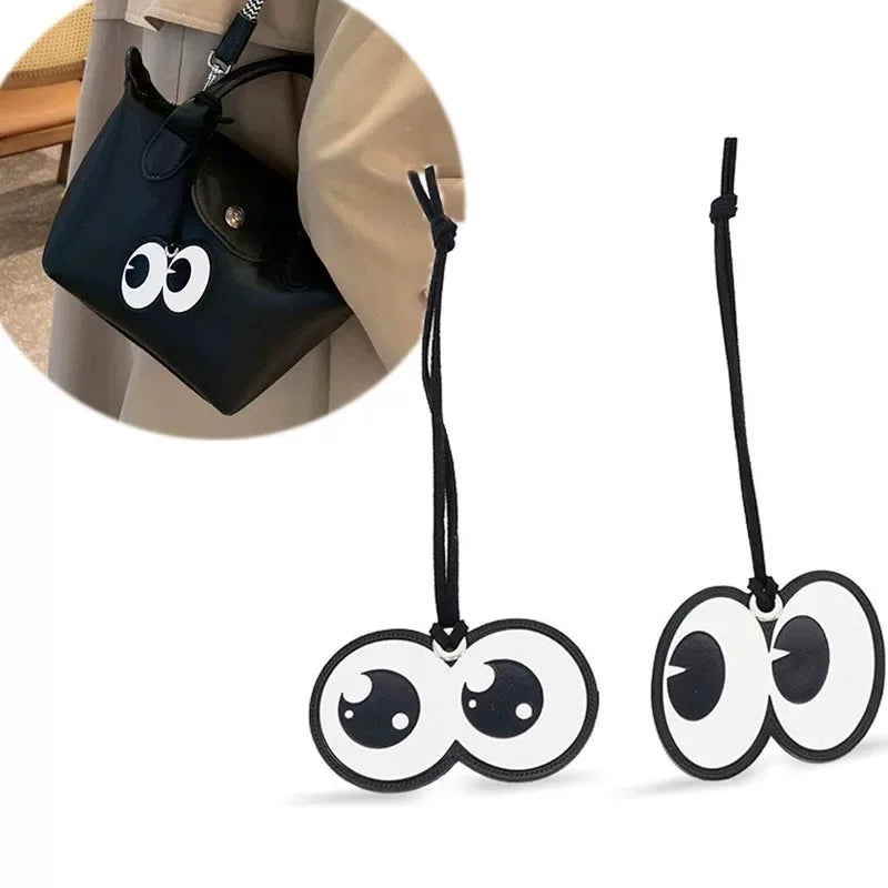 Leather Eye Motif Bag Charm