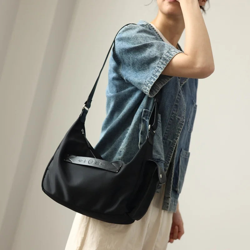 Nylon Hobo Shoulder Bag