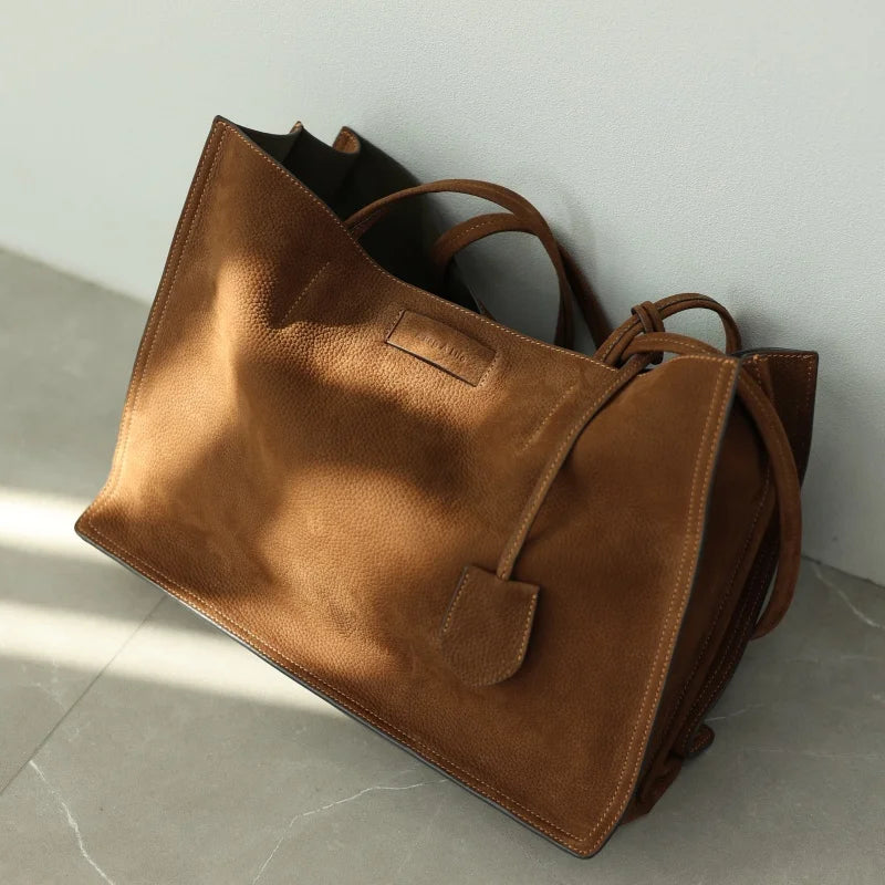Suede Large Shoulder Tote
