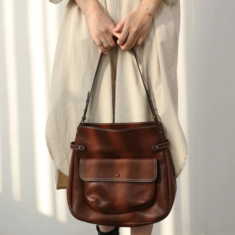 Leather Flap Shoulder Bag