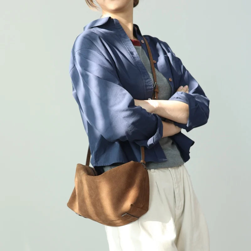 Slouchy Leather Crossbody Bag