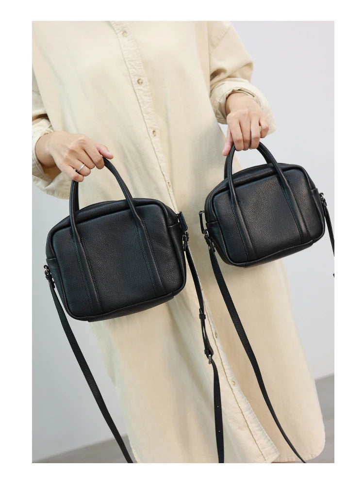Pebbled Leather Camera Crossbody Bag