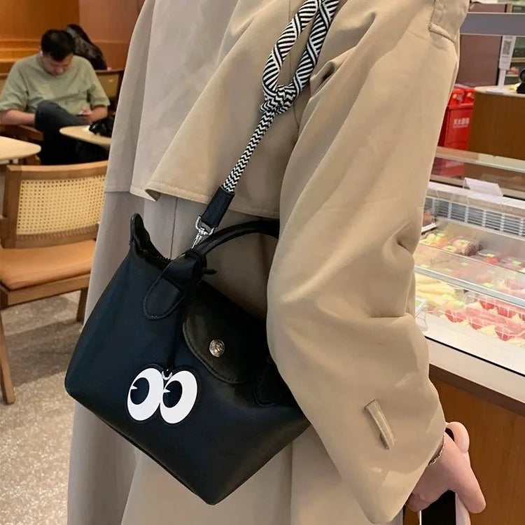 Leather Eye Motif Bag Charm