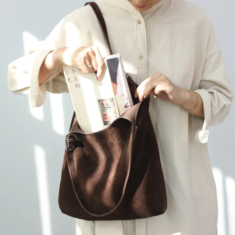 Suede Soft Shoulder Tote