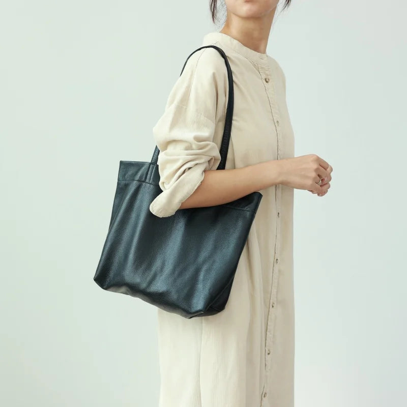 Suede Simple Shoulder Tote