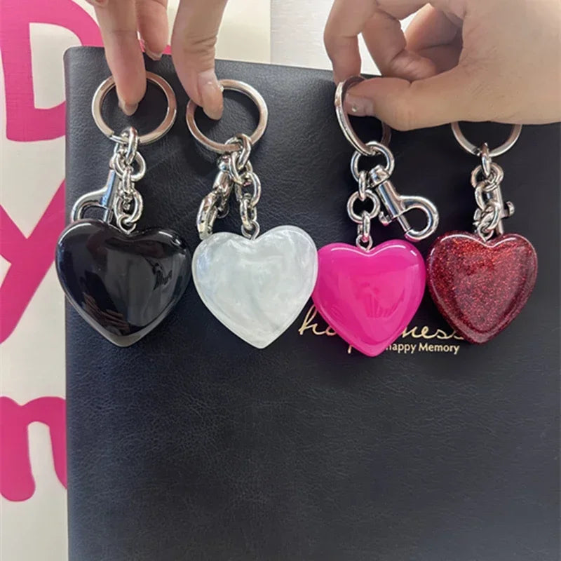 Heart Pendant Keychain Bag Charm