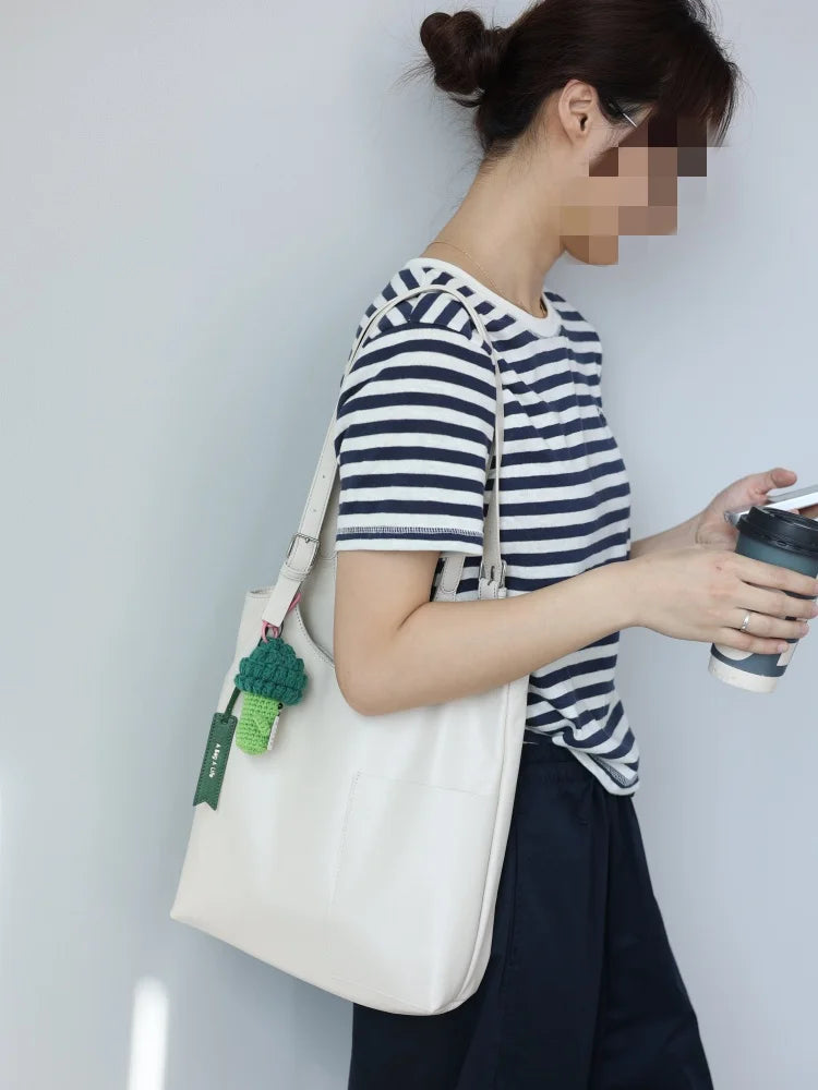 Leather Hobo Shoulder Tote