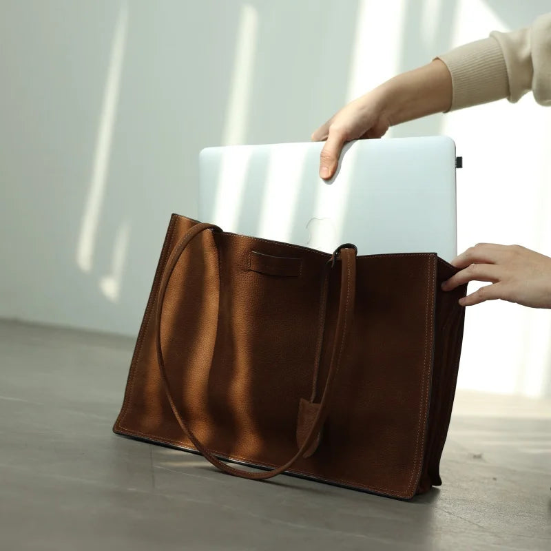Suede Large Shoulder Tote