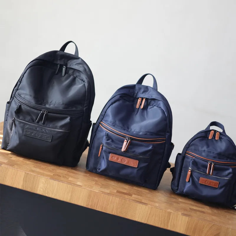 Nylon Leather Trim Travel Backpack