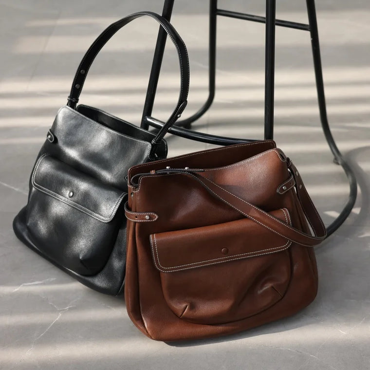 Leather Flap Shoulder Bag