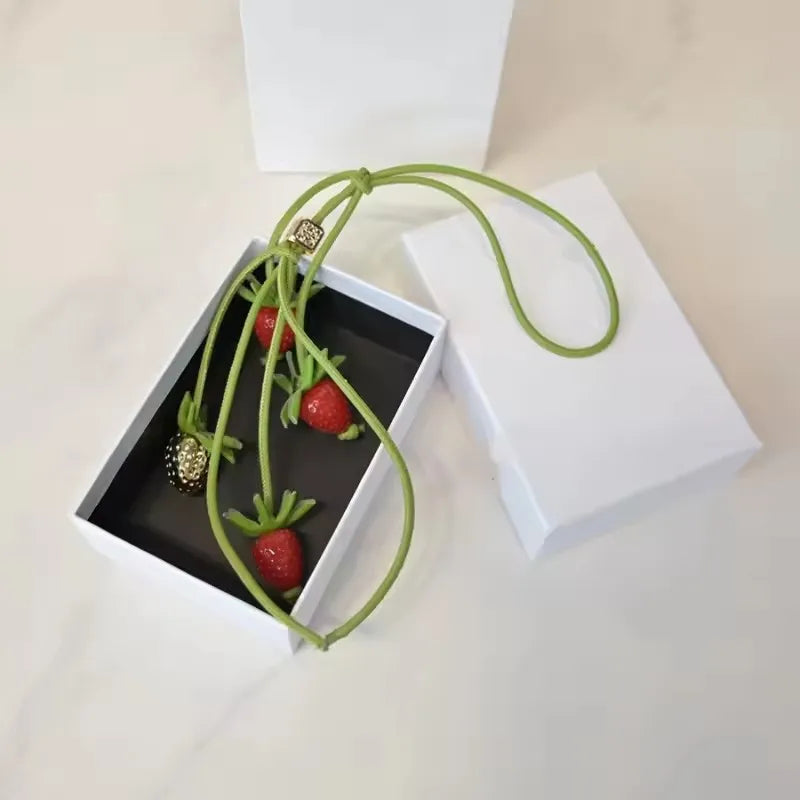 Fruit Leather Bag Charm Pendant