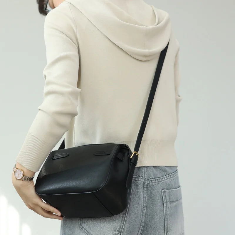 Leather Zip Crossbody Bag