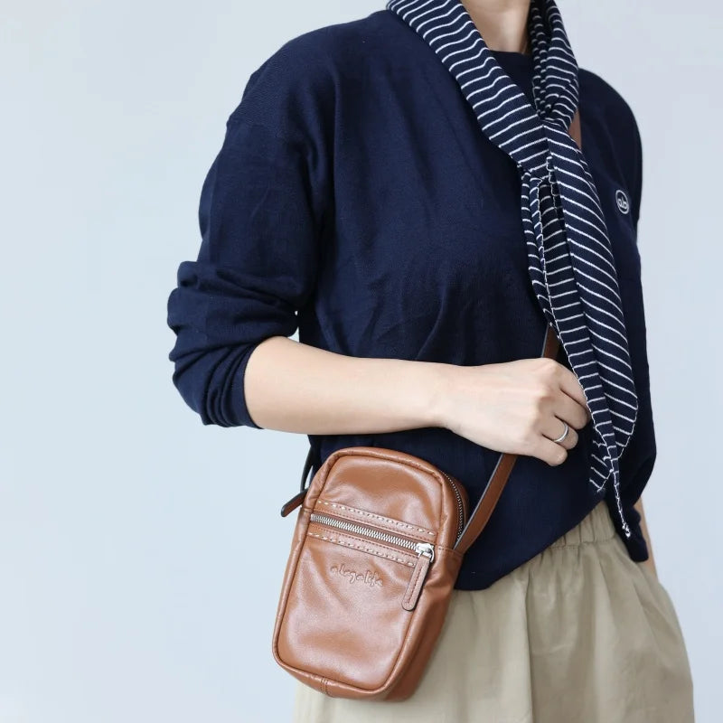 Leather Phone Crossbody Bag