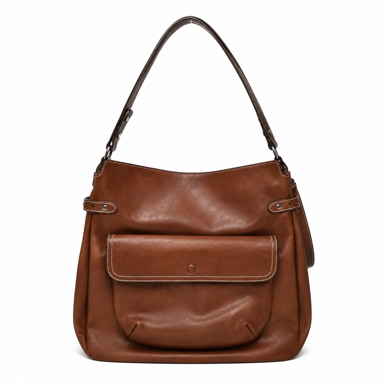 Leather Flap Shoulder Bag
