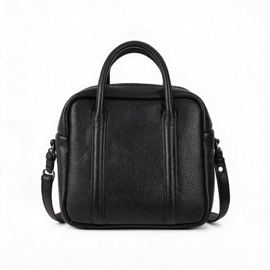 Pebbled Leather Camera Crossbody Bag