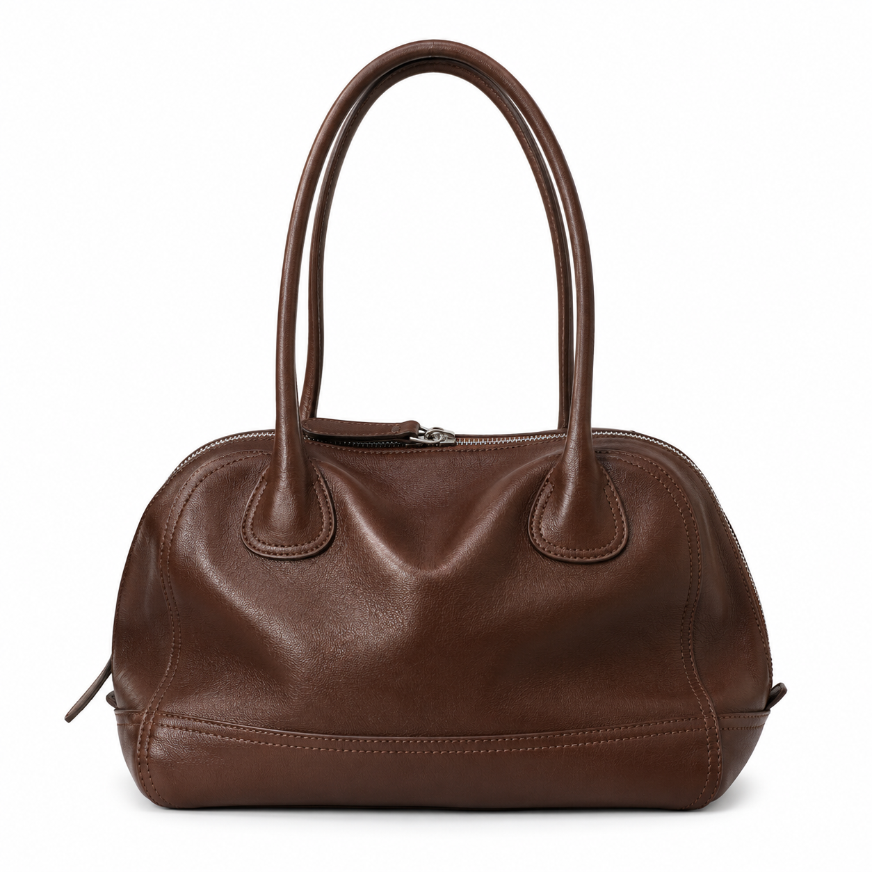 Leather Barrel Shoulder Bag