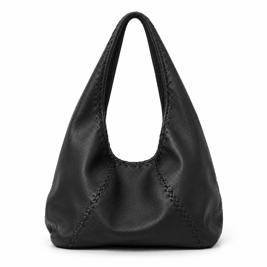 Woven Leather Hobo Bag
