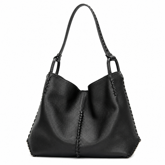 Woven Leather Shoulder Tote